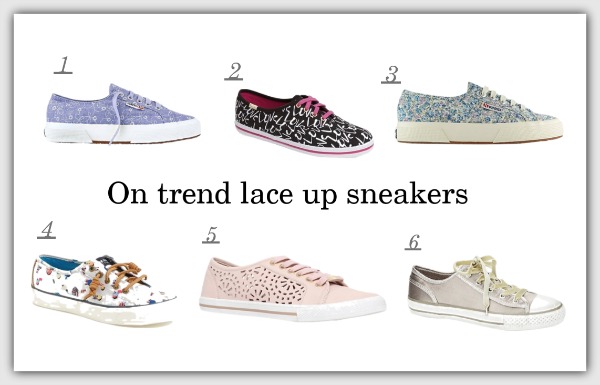Lace up sneakers