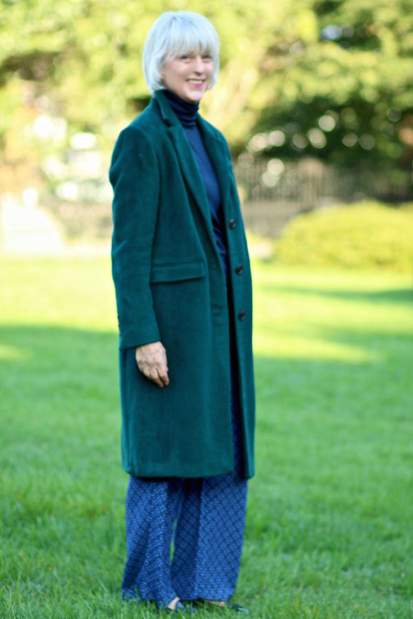 Green wool MandS coat