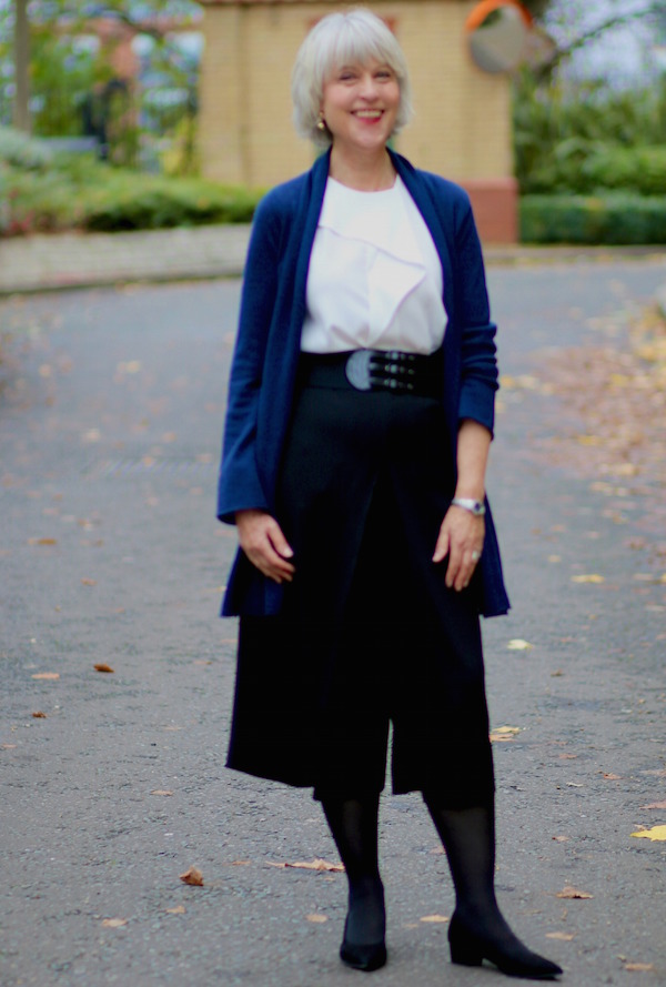 How I wear my black culottes