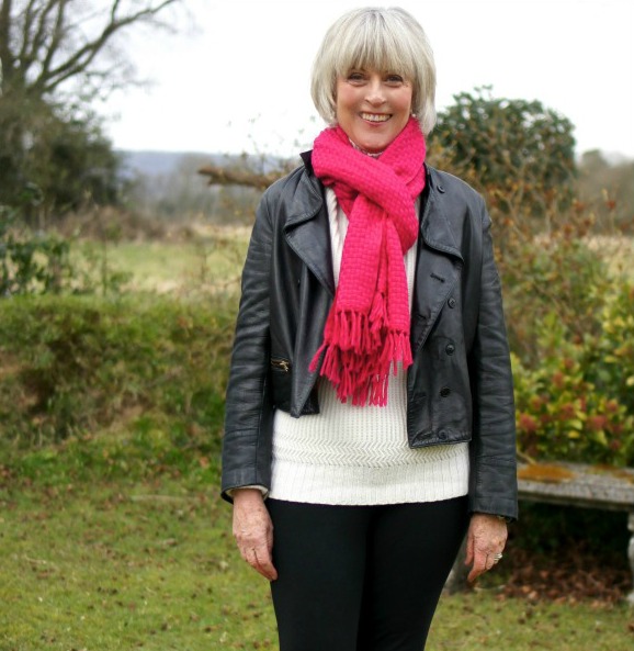 Re-styling my black biker jacket - Chic at any age