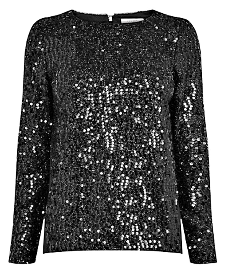 black sequin tops