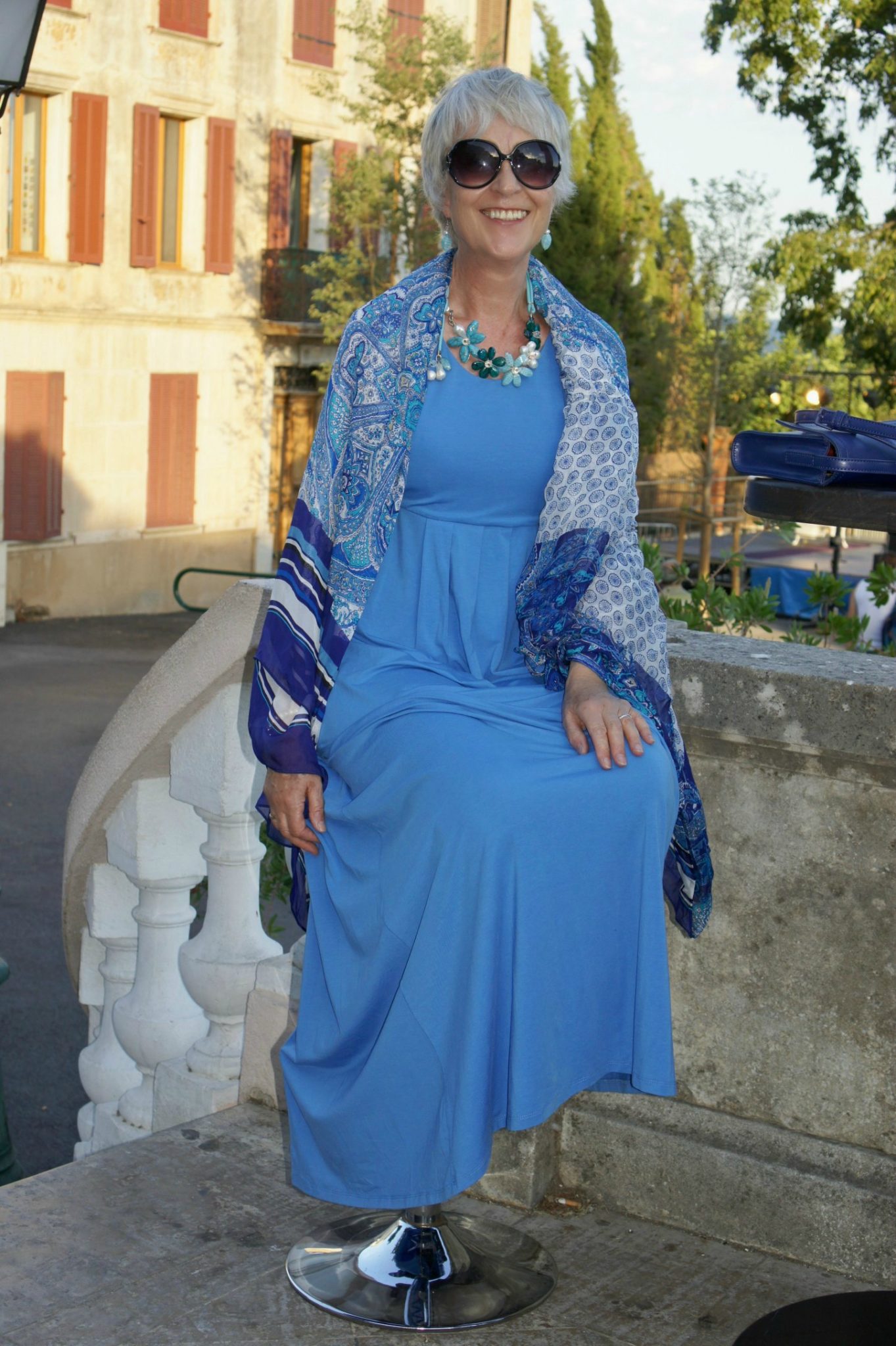 Blue maxi dress