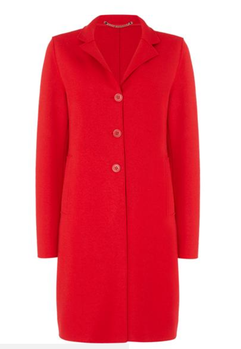Red winter coat