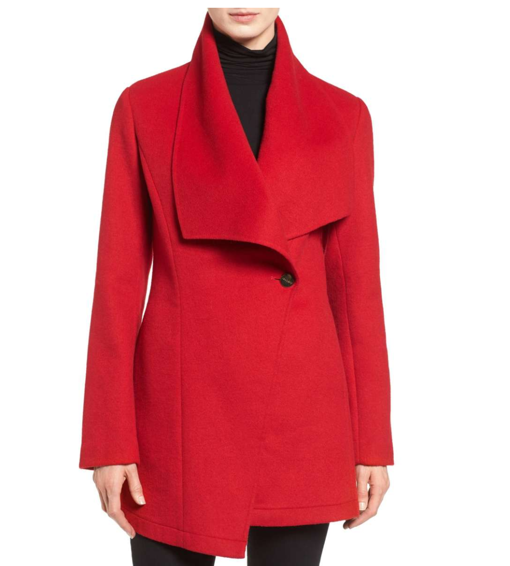 Red coat from Nordstrom