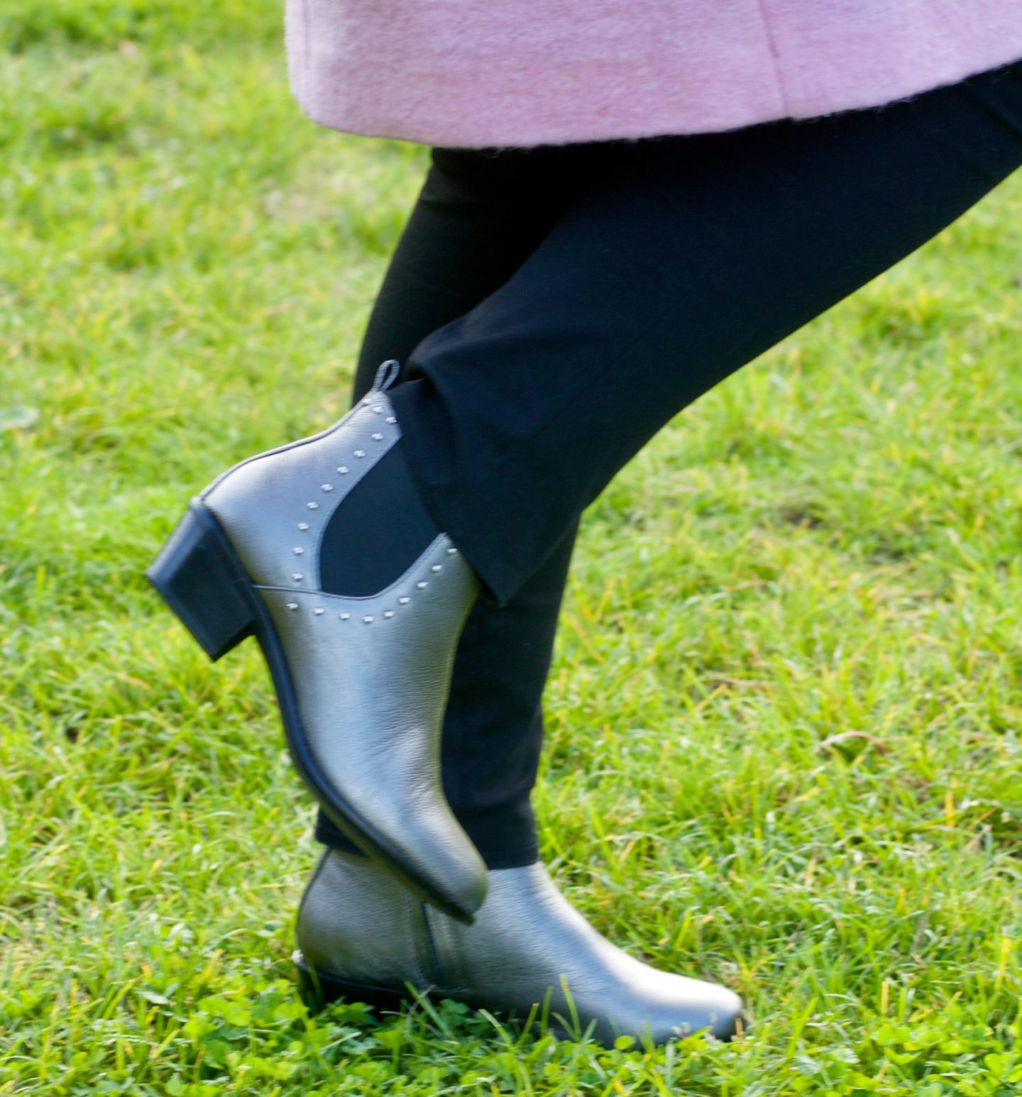 silver boots