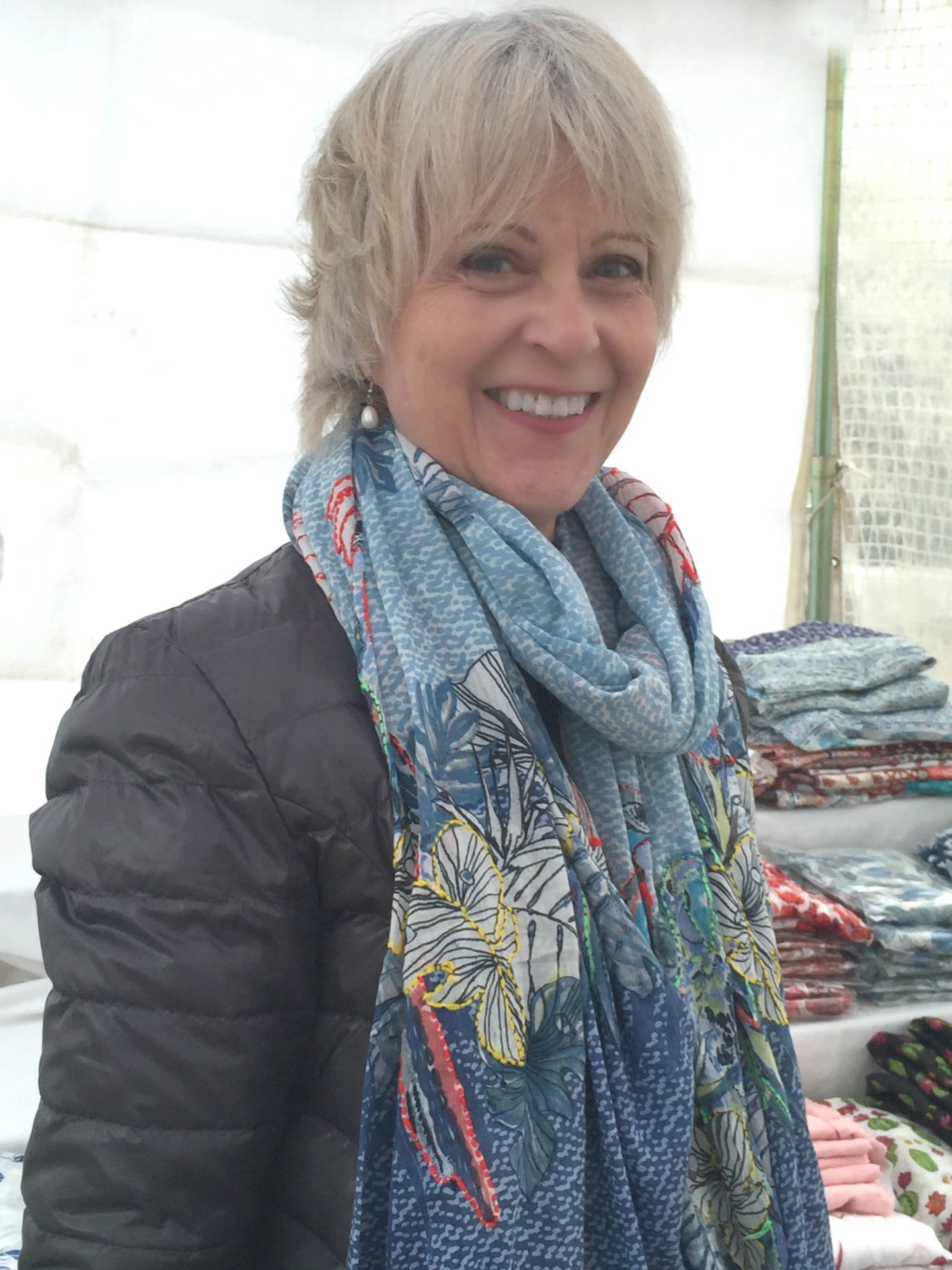 Scarves plus hairstyle update