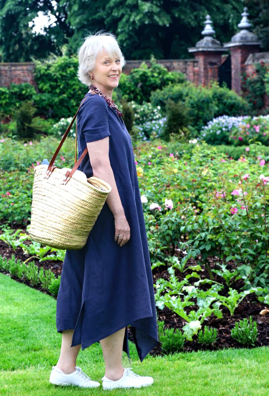 How I style my navy linen maxi dress Chic at any age