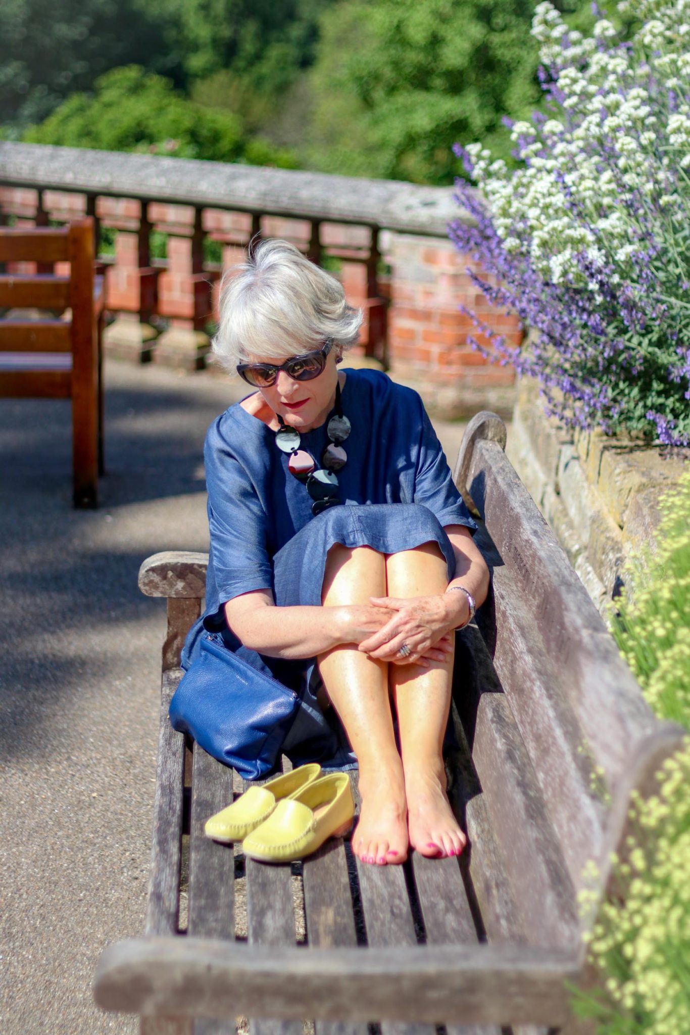 Add a pop of colour with comfortable shoes