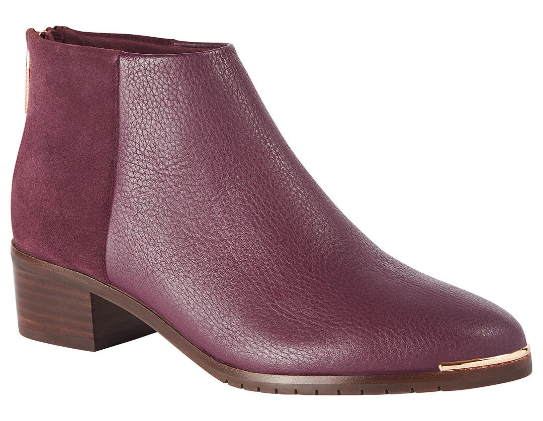 Ted Baker burgundy ankle boots