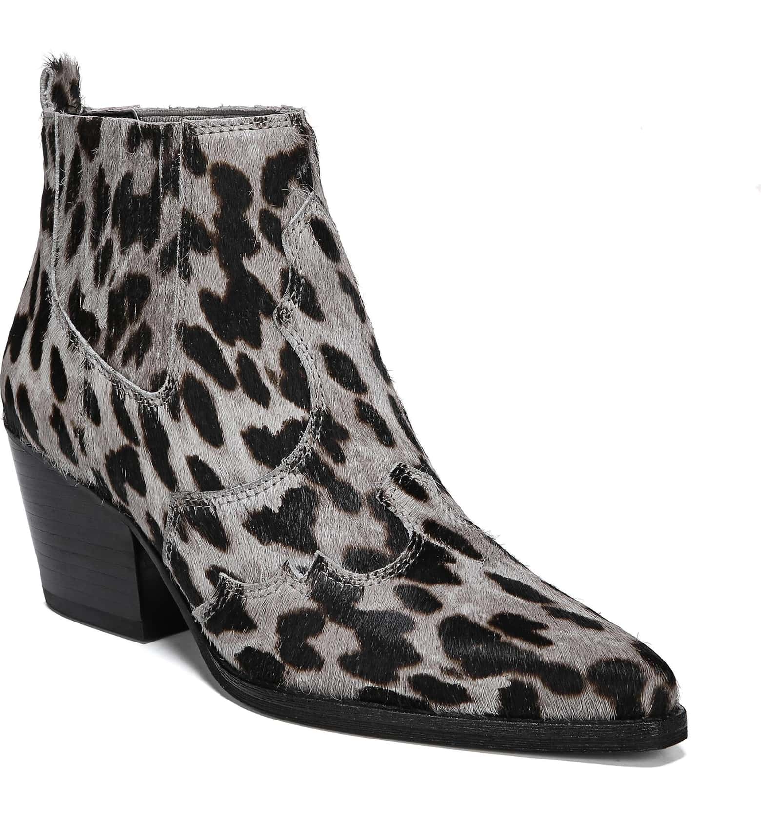 Leopard print ankle boots