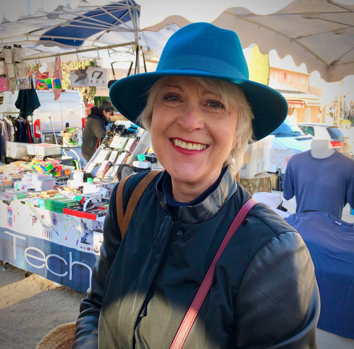 Turquoise fedora hat