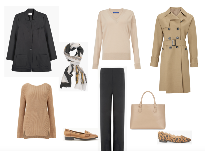 Mixing neutrals part 2 Beige/camel and black - Chic at any age
