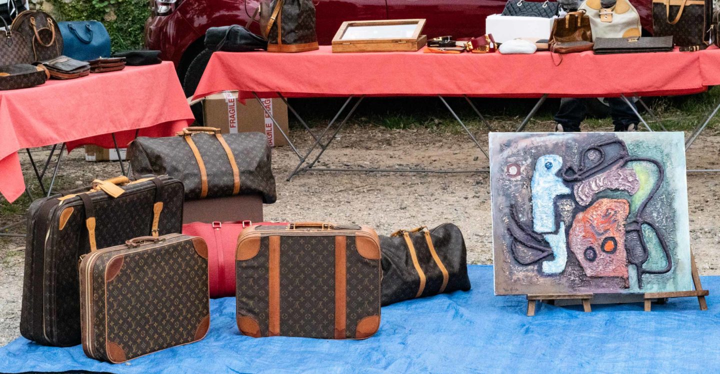 vintage Louis Vuitton suitcases