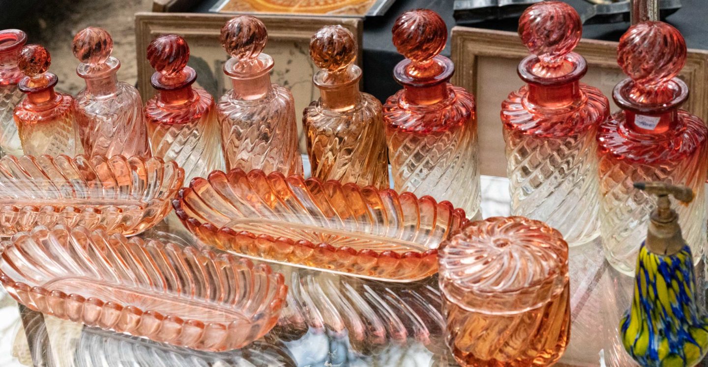 Antique glass jars
