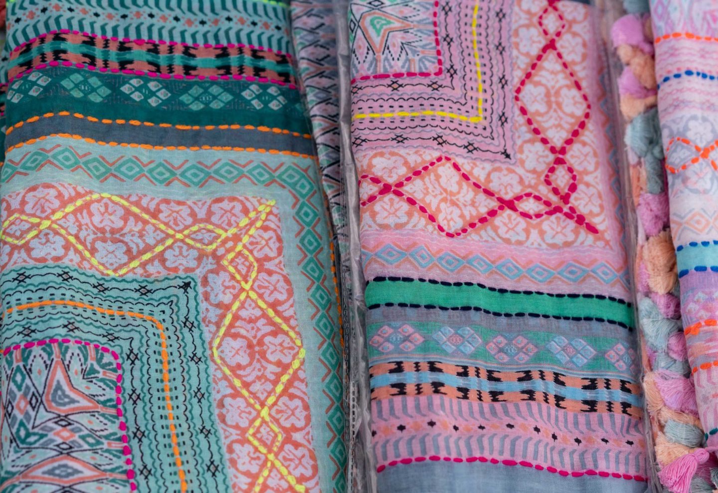 French cotton scarves
