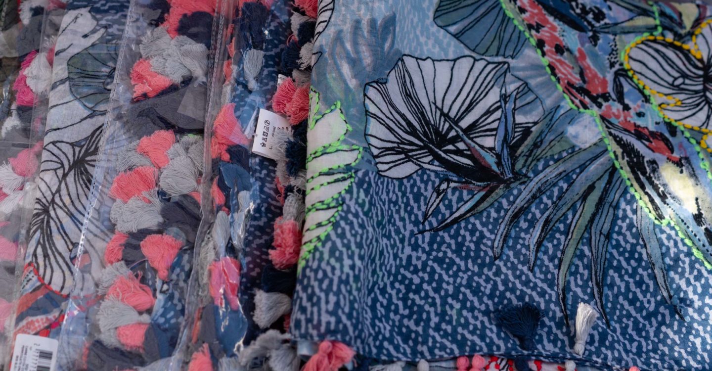 French cotton summer scarves