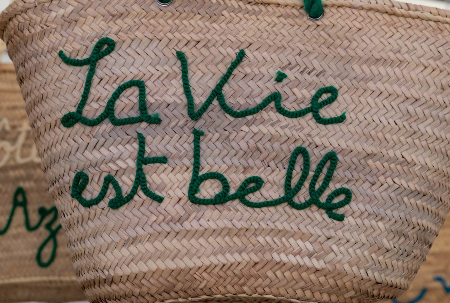 French straw baskets