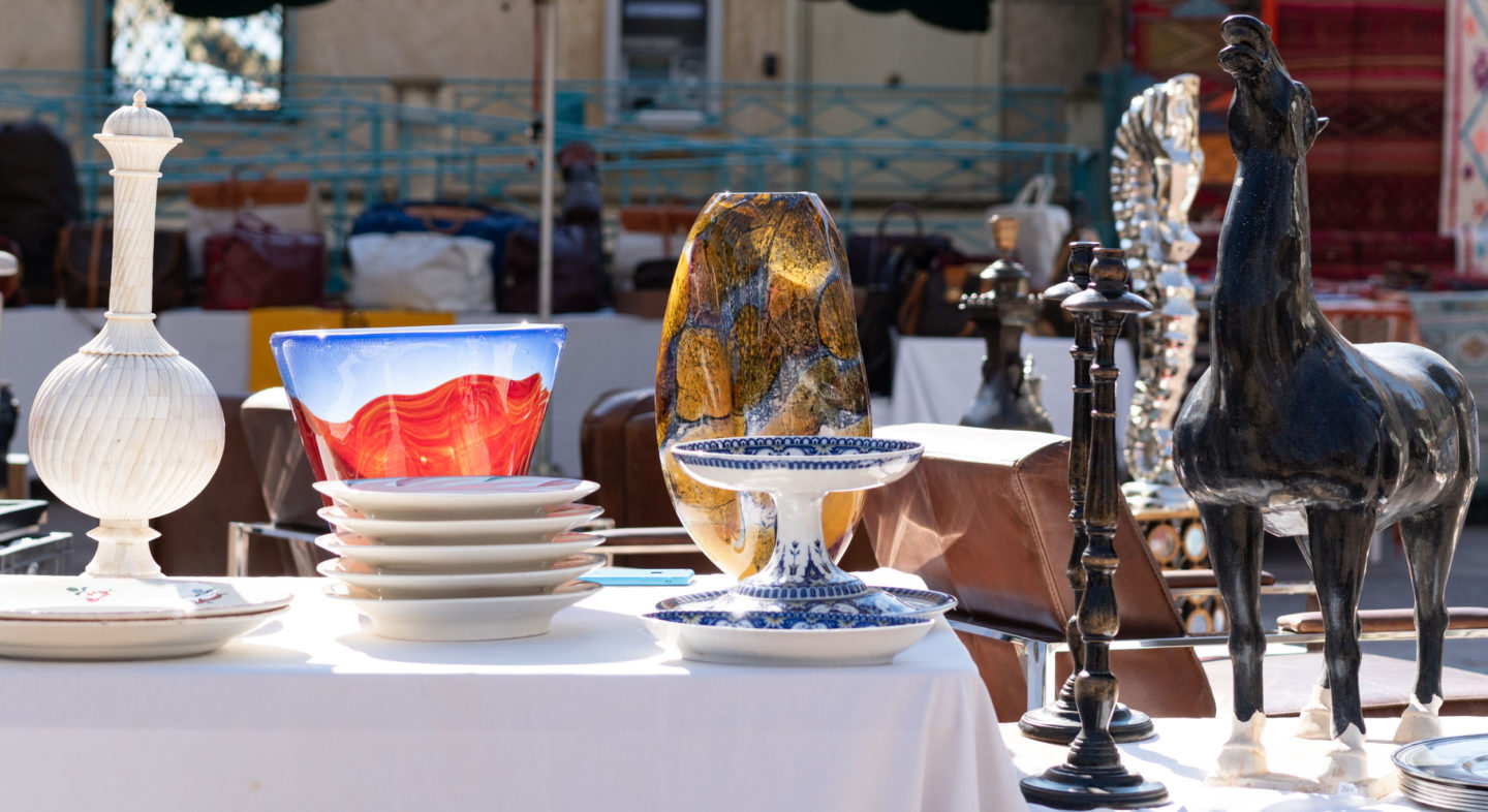 Antique stalls at St Tropez market