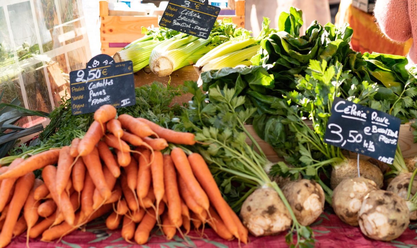 Vegetables in the local french market