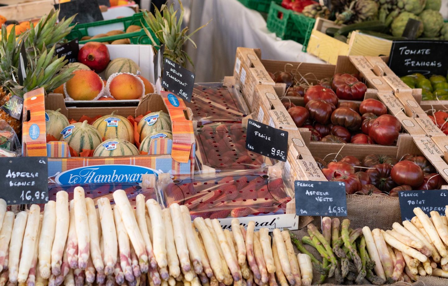 vegetables in the local french market