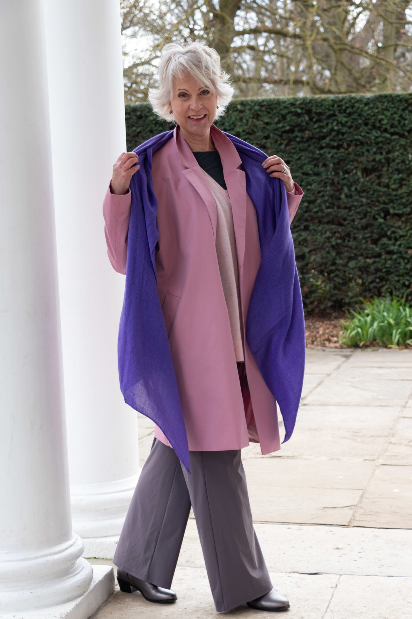 purple wool scarf