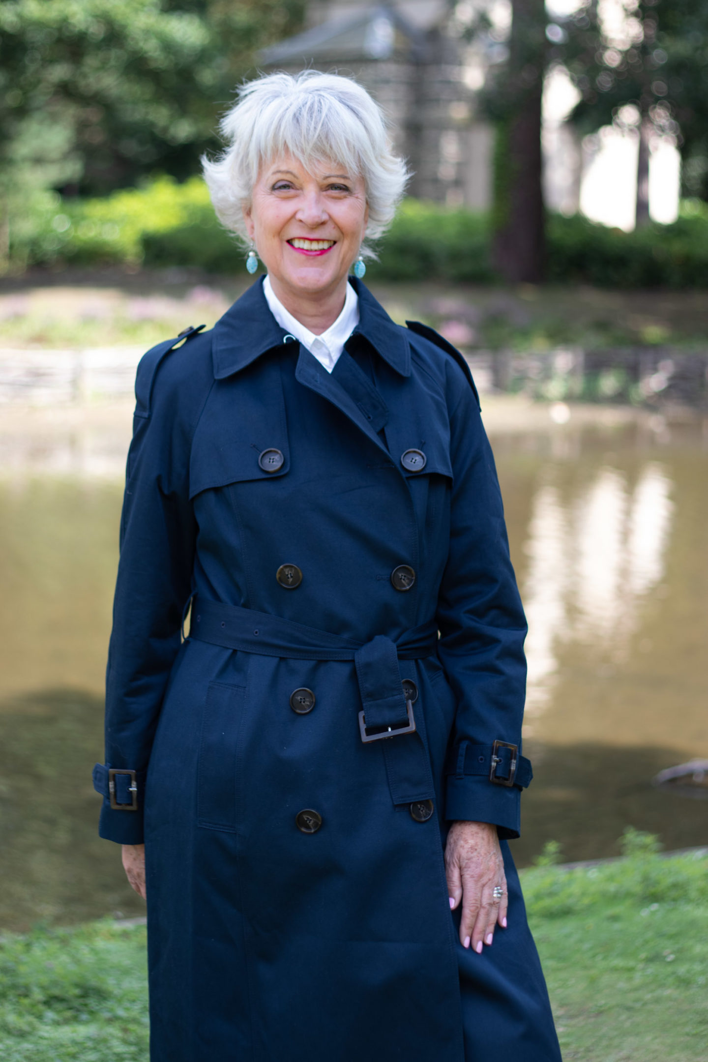 Navy trench coat