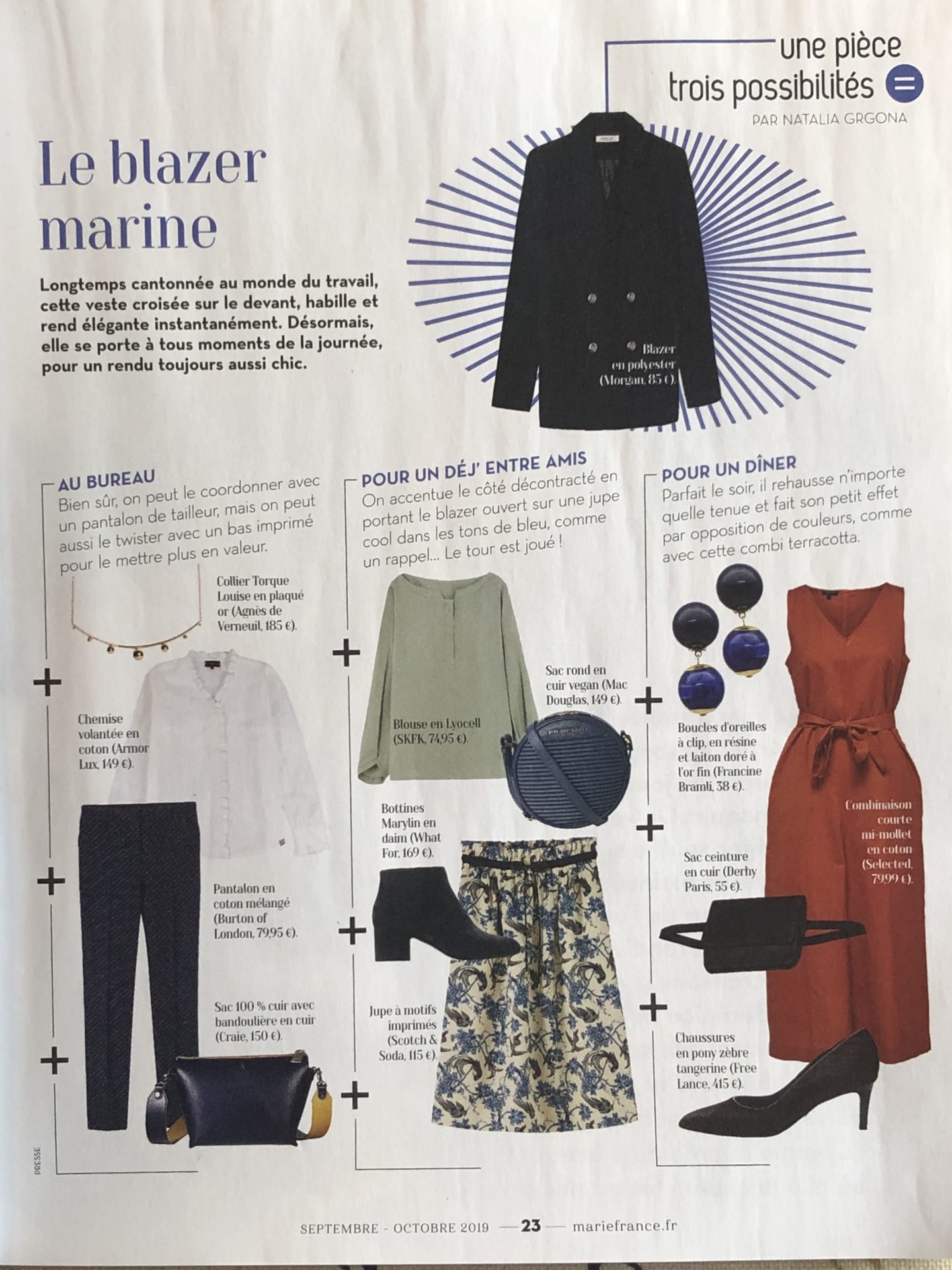 Blue blazer à la française