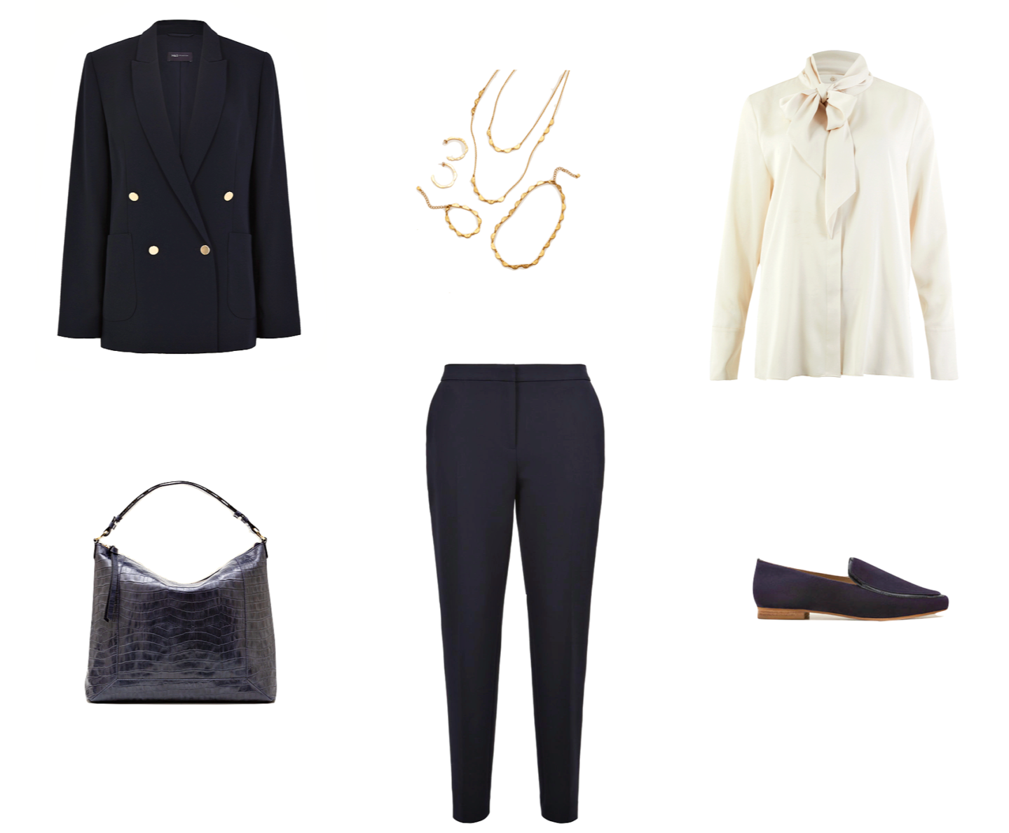 Blue blazer and trousers