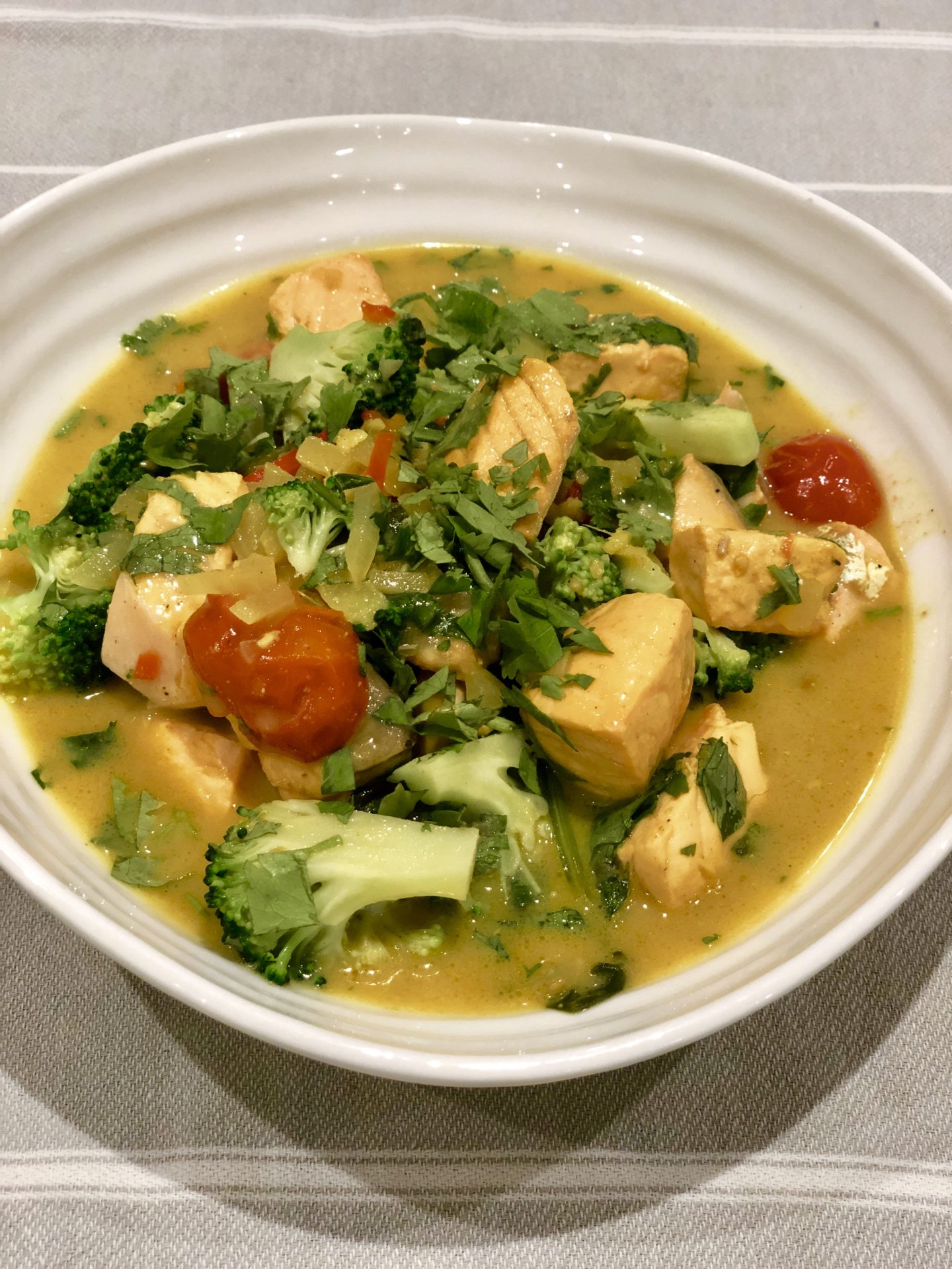 Salmon and ginger Broth
