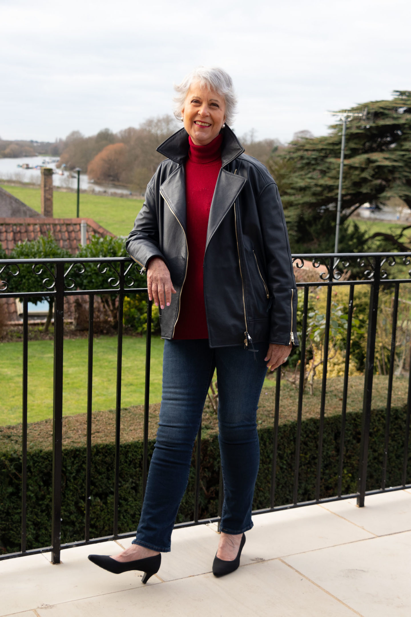 Two ways to style a leather jacket