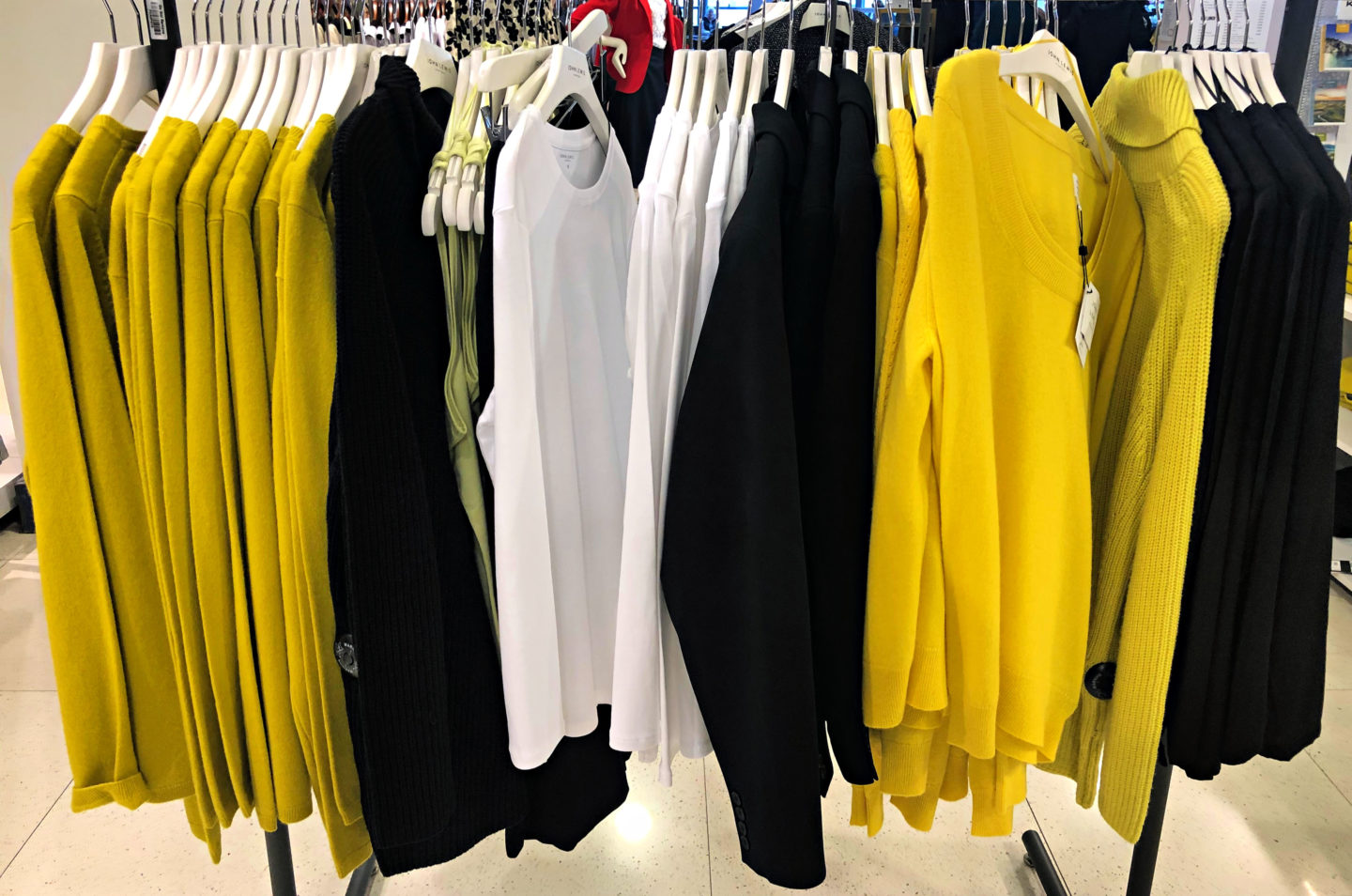 Bright yellow sweaters