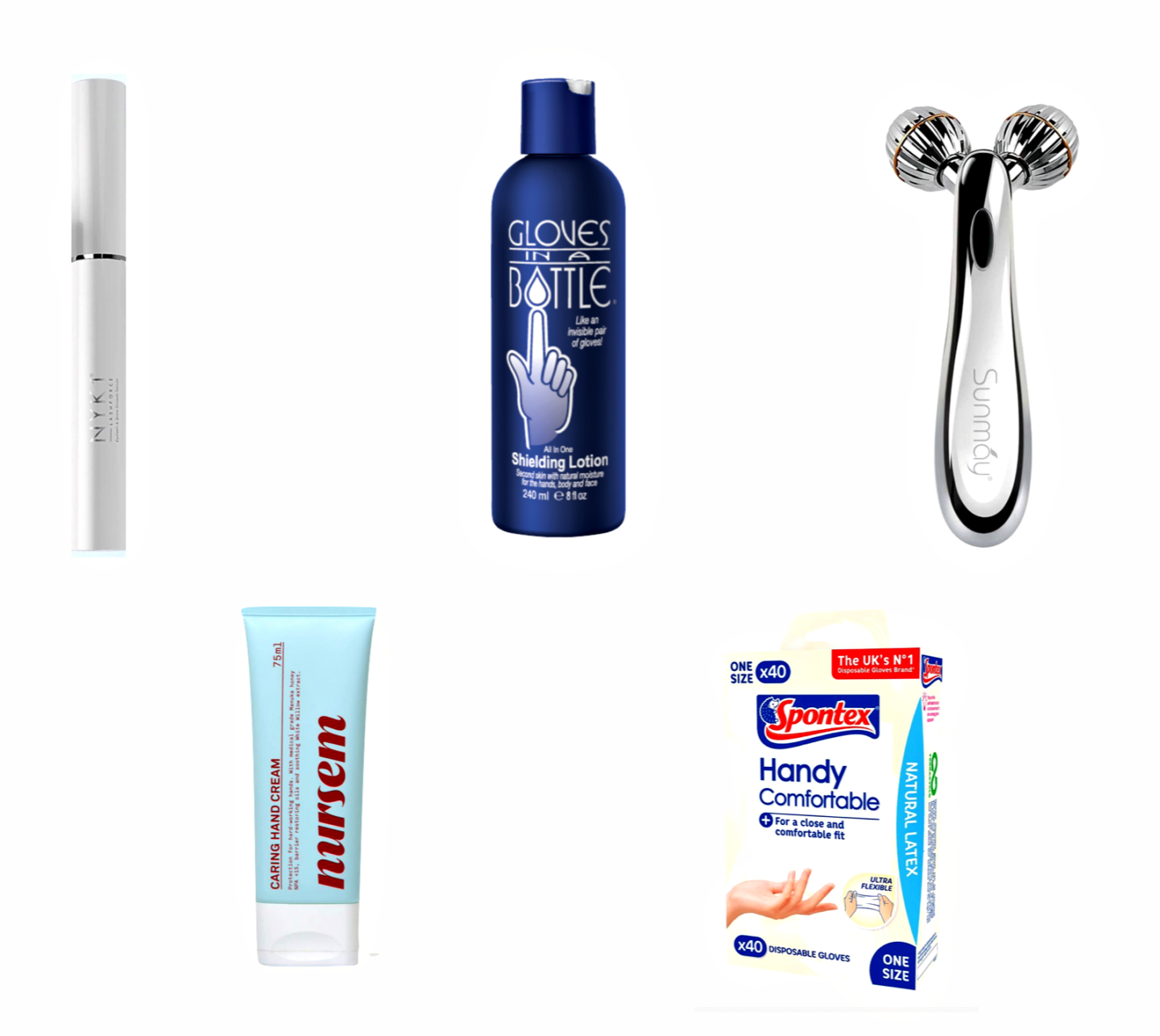 Useful extras for hands and face.