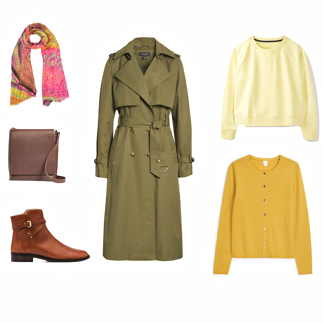 Trench coats warm colour palette