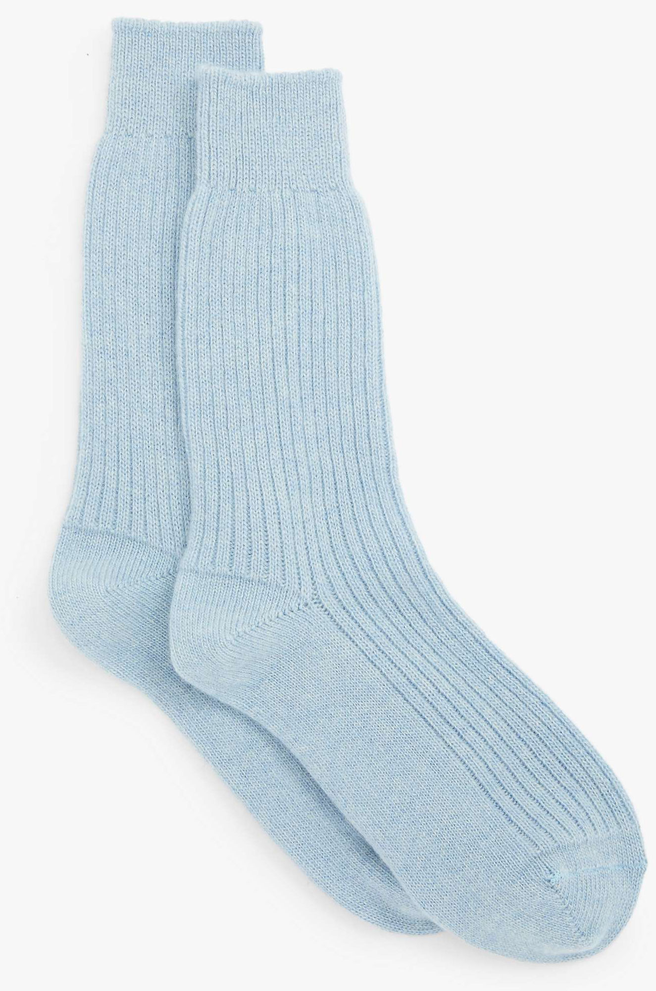 Blue cashmere bed socks
