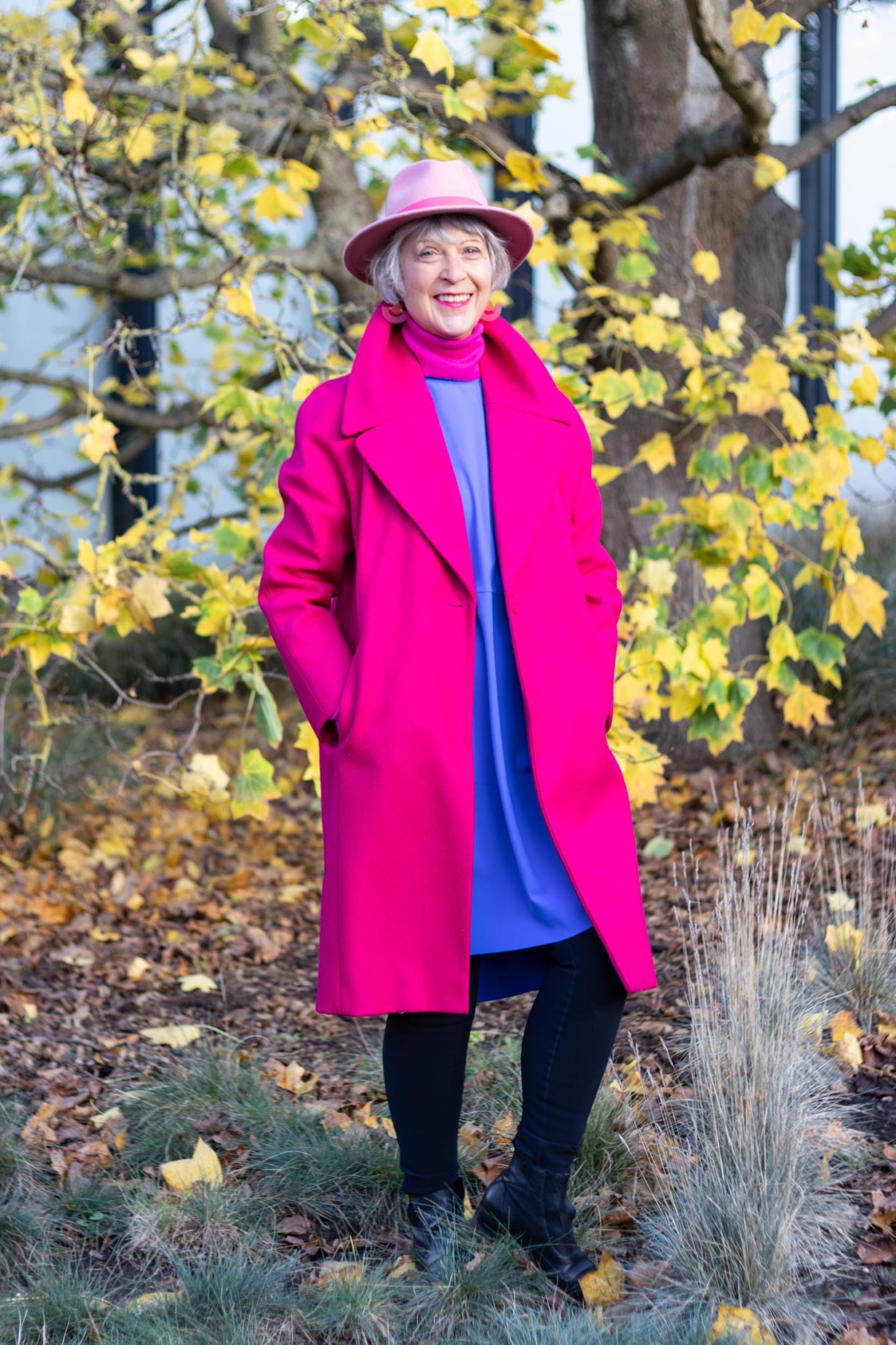 How to wear bright colours during the winter months