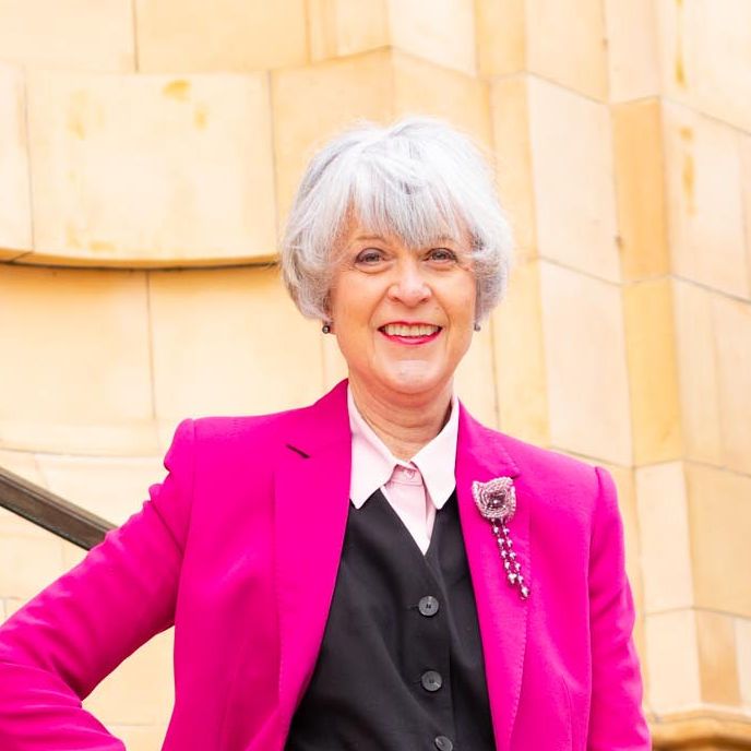 Bright pink jacket