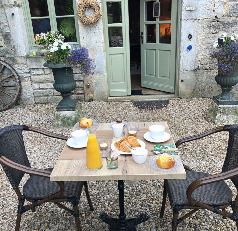 A traditional French breakfast