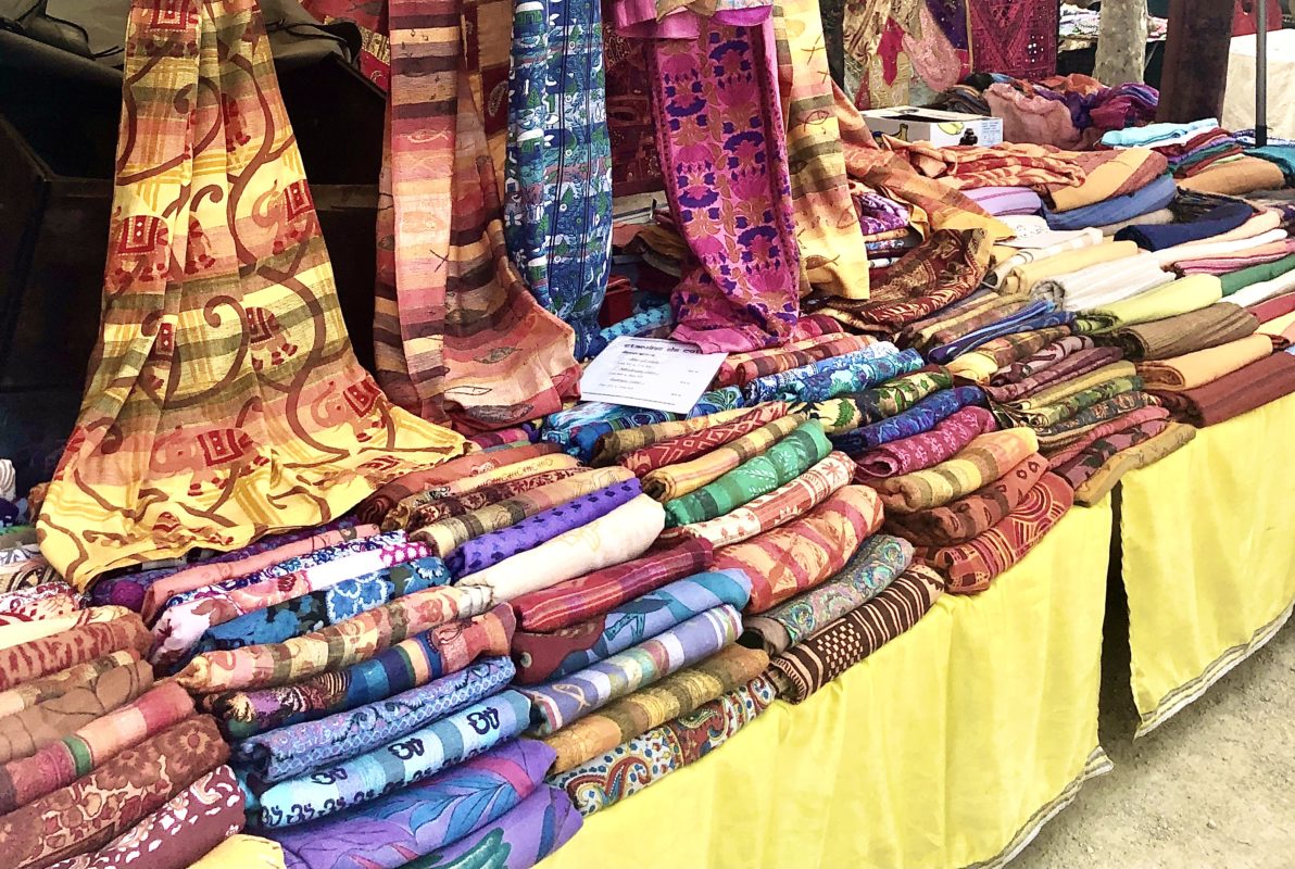 Scarves in St.Tropez market