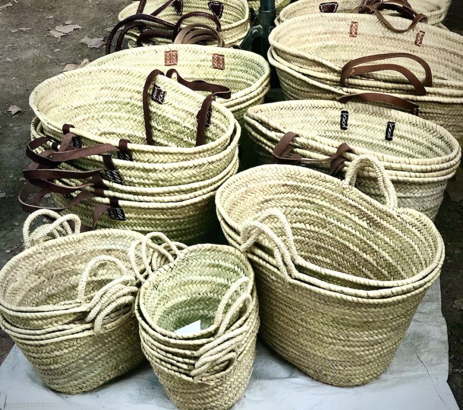 French wicker shopping baskets