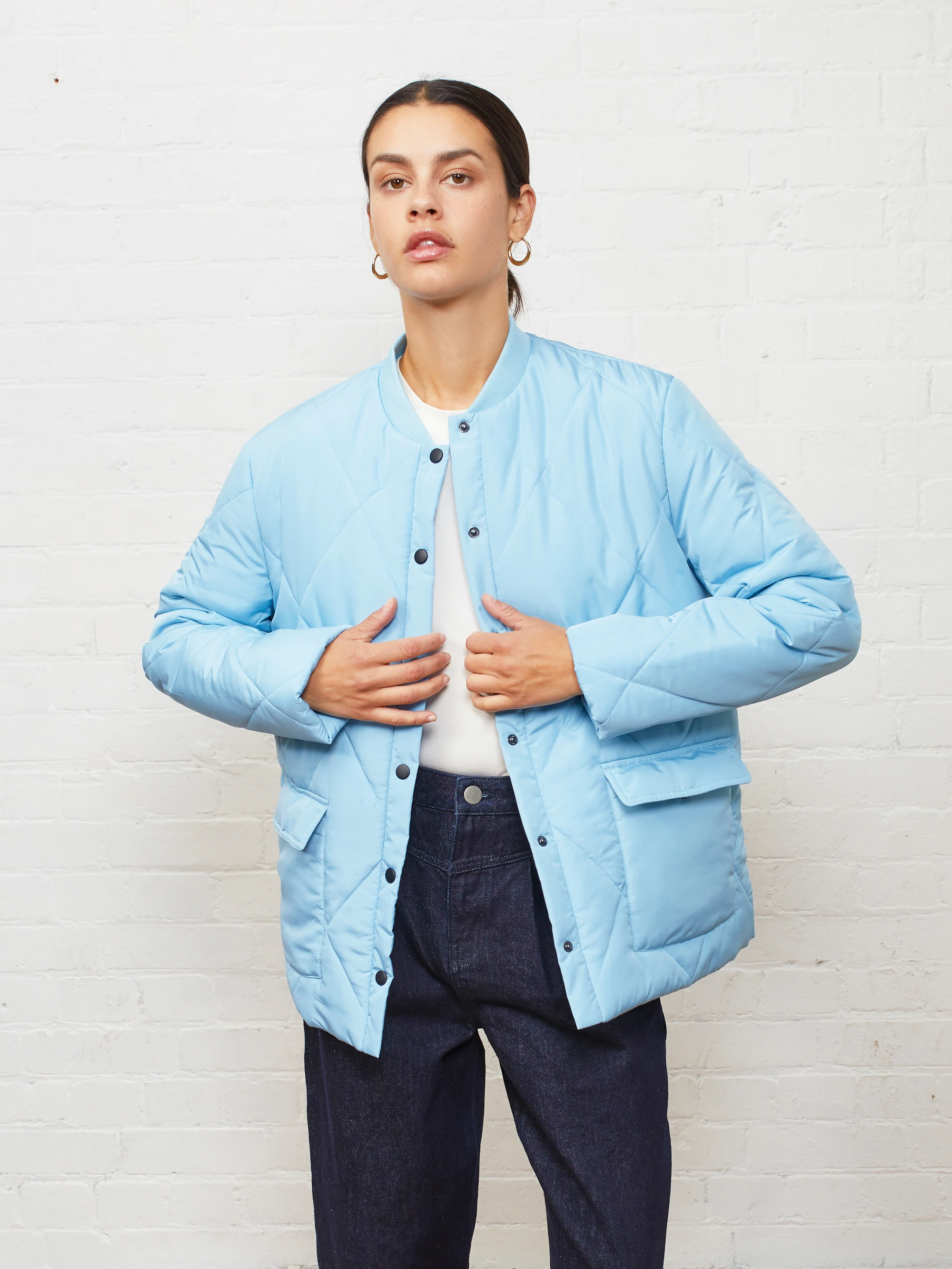 Pale turquoise padded jacket