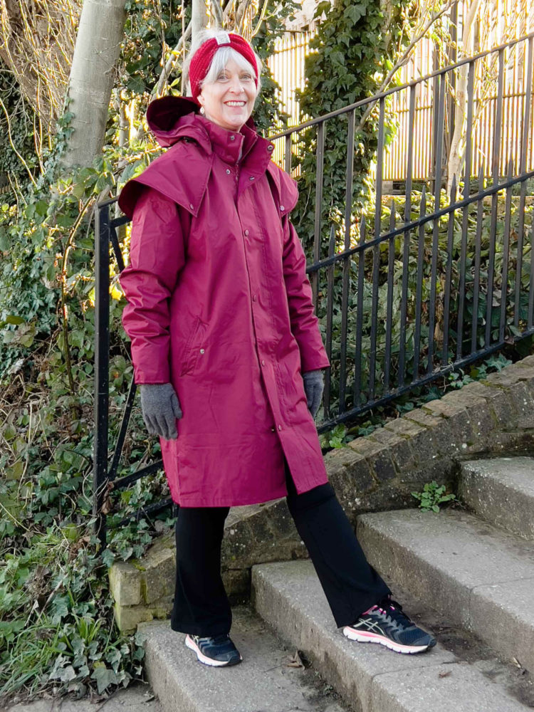 Red waterproof raincoat
