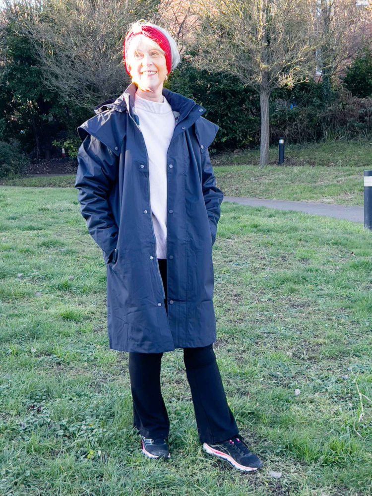 Navy women's raincoat