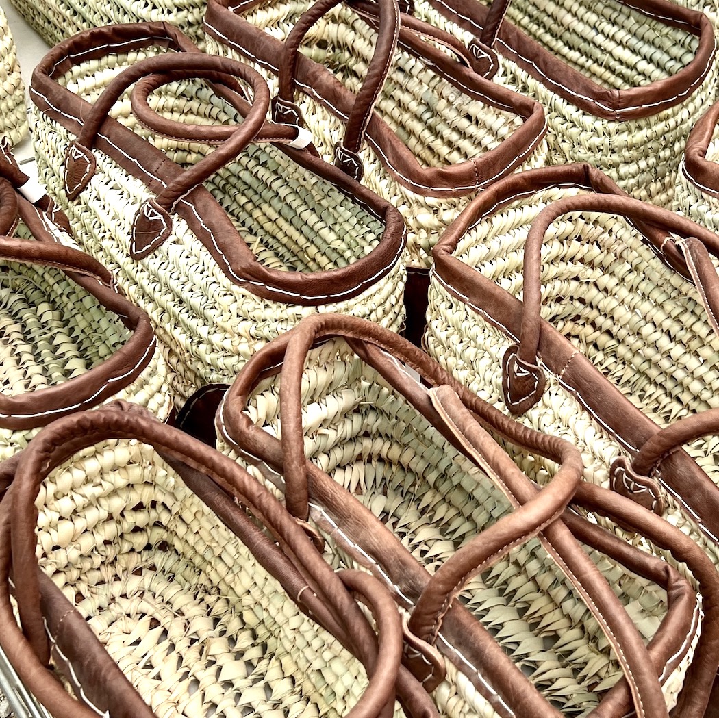 wicker baskets in St.Tropez market