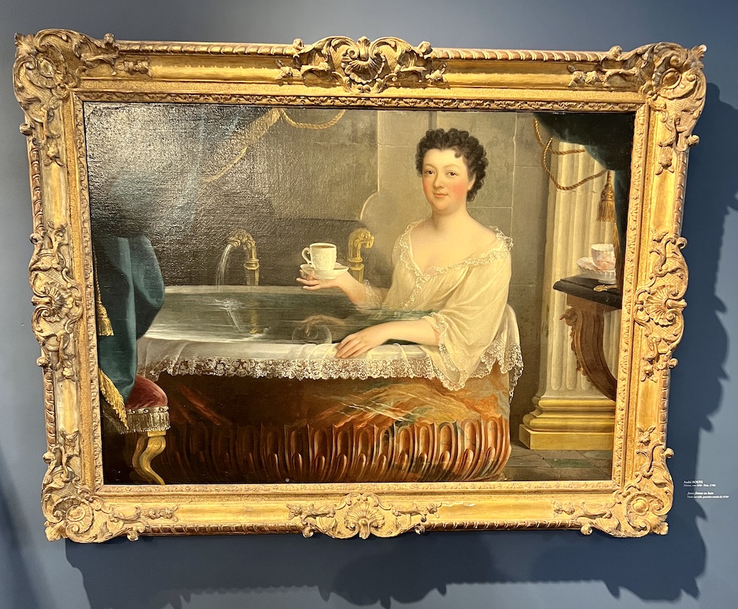 A woman bathing in the 18th Century