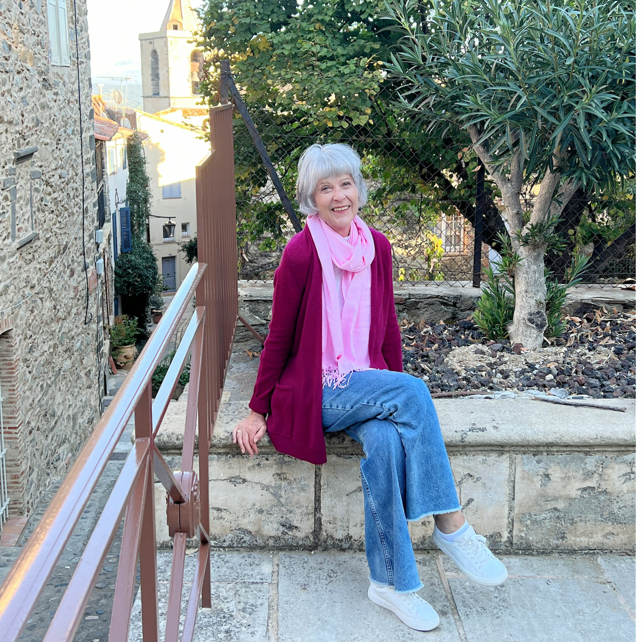 Cardigan and jeans combination