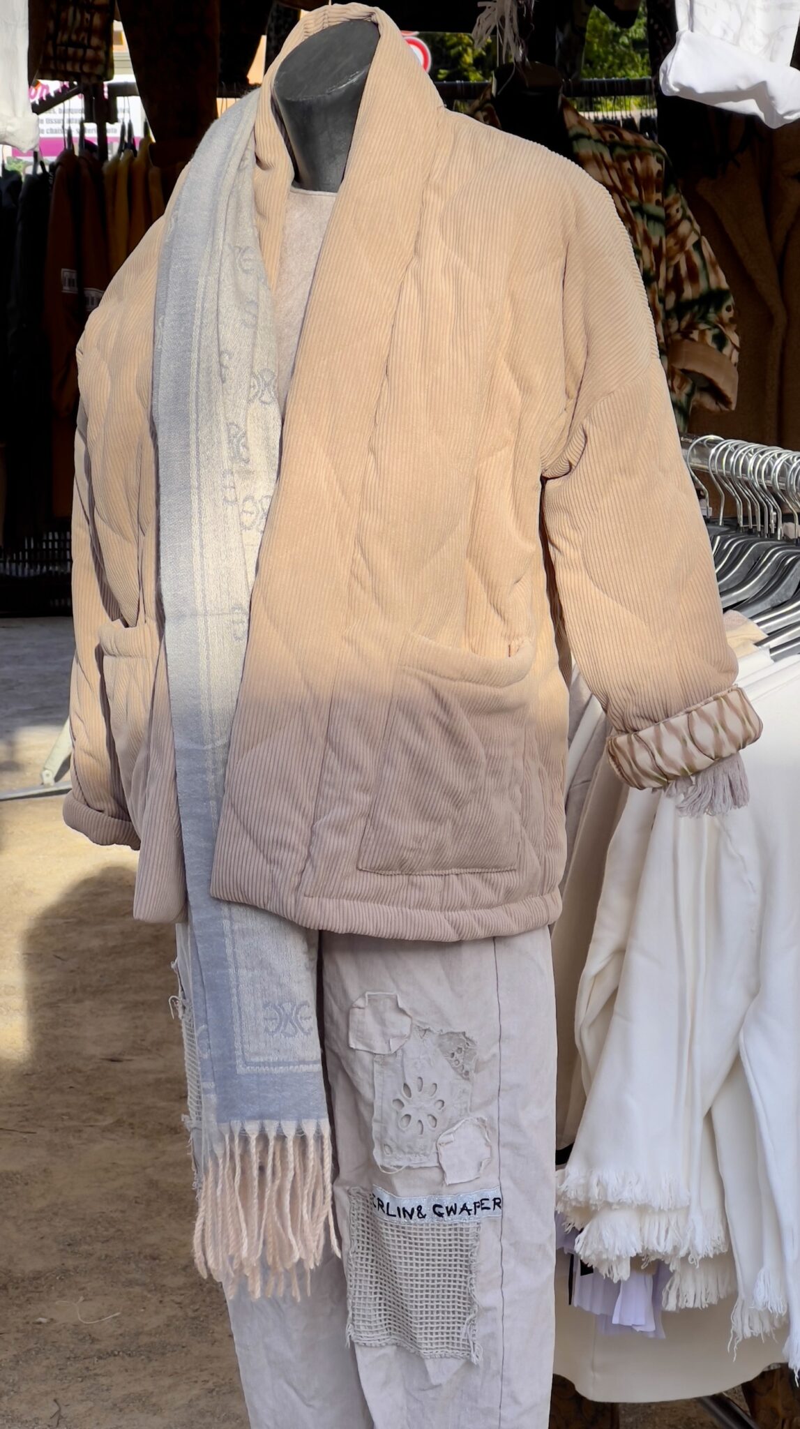Beige jacket and trousers