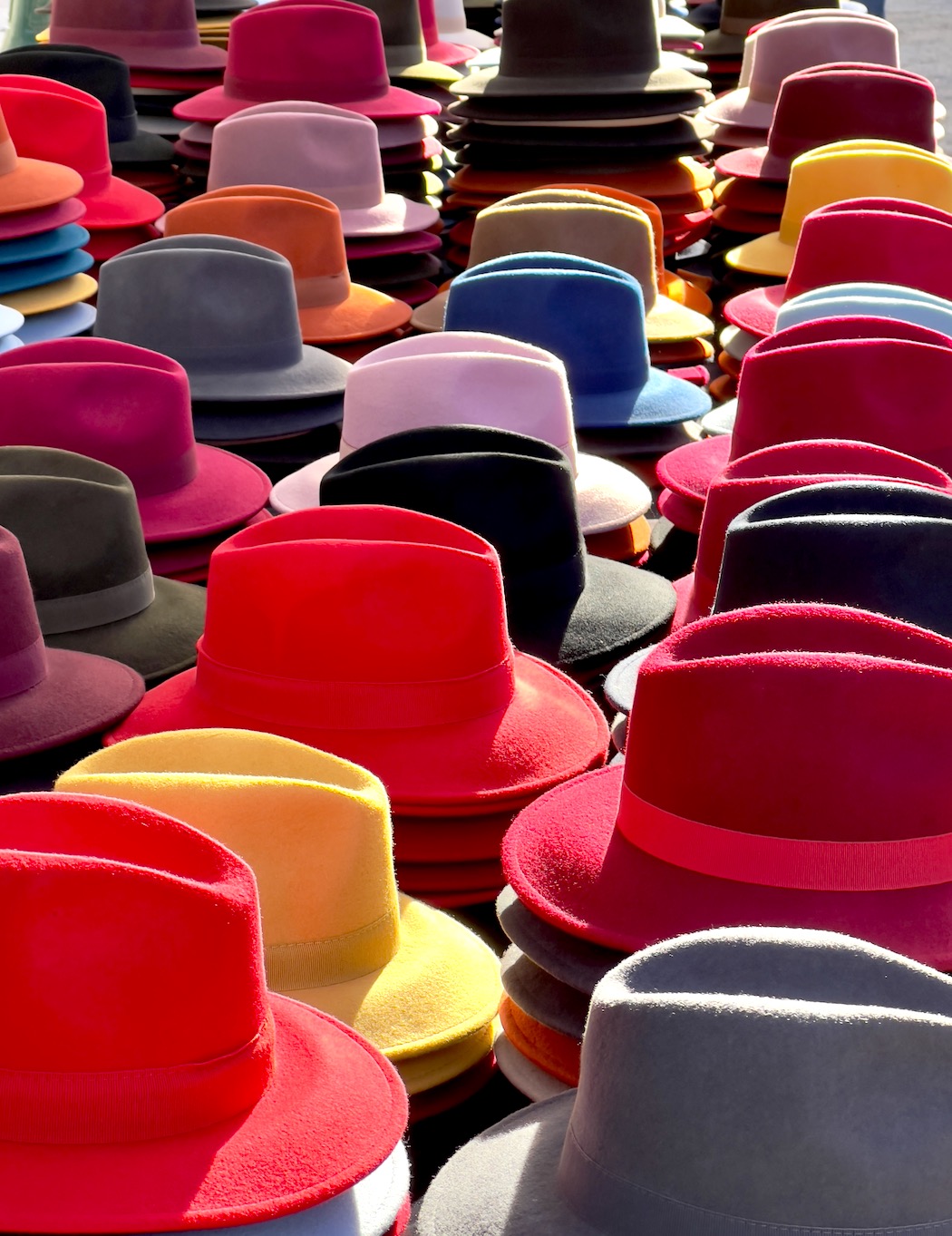 Hats in St. Tropez market
