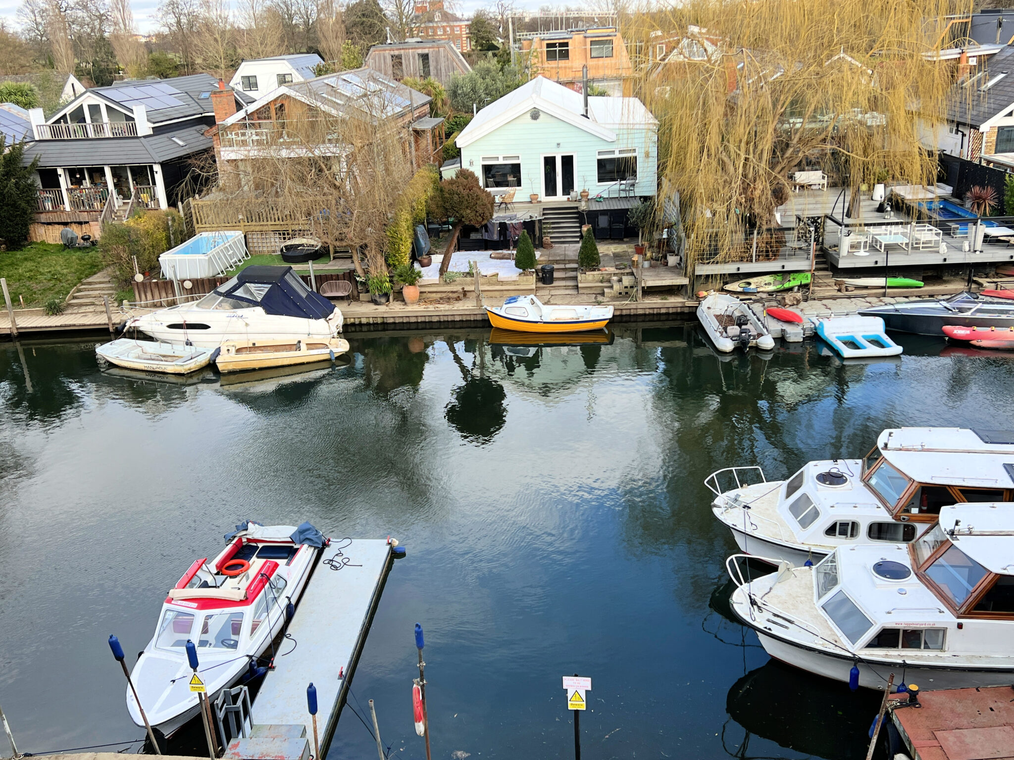 View from our apartment in Thames Ditton