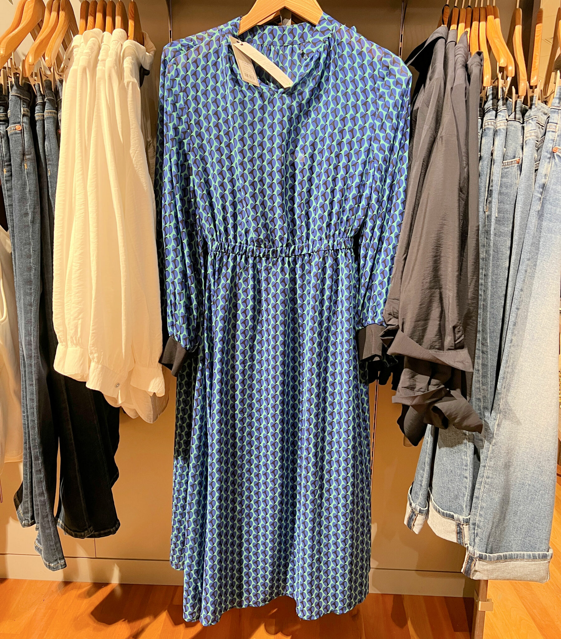 Mint Velvet blue print dress