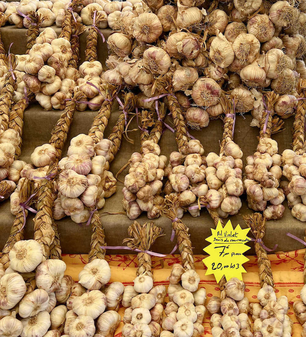 Garlic in St. Tropez market June 23